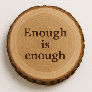 Houten bord met  grappige tekst