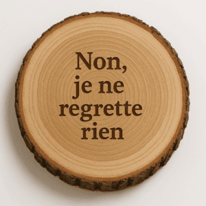 Houten Songtekst bord