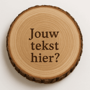 Houten bord met eigen tekst