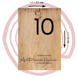 Huisdeur naambordjes met nummer